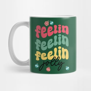 Feeling Jolly Christmas Colorful Text Mug